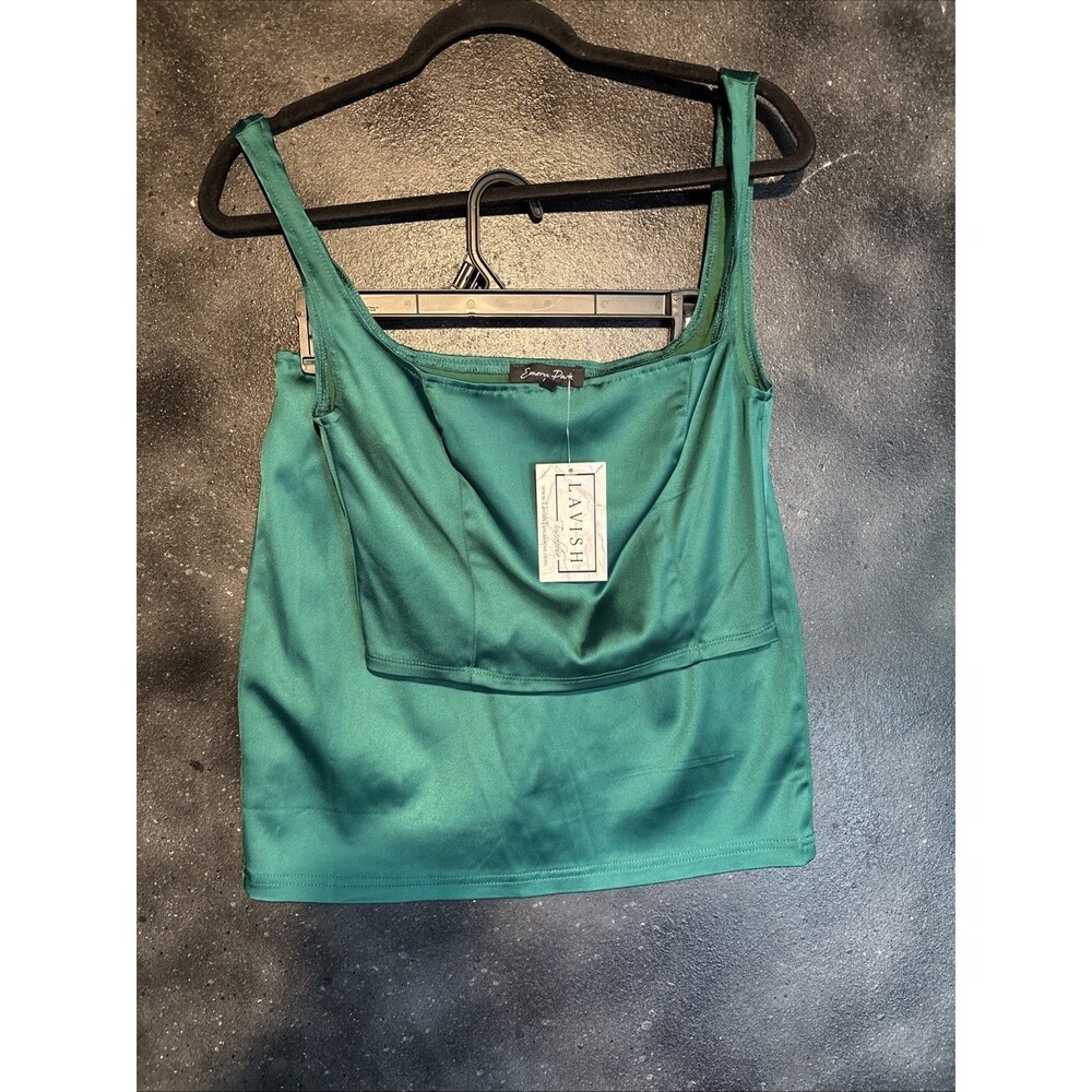 Emory Park Emerald Green Halter Tank Skirt Set NWT Party Vegas Cocktail Club NWT